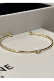 Heliophilia Silver Pulsera de Latón Dorada con Recubrimiento de Laca
